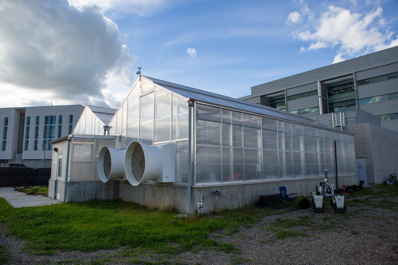 Exterior view of the ESF greenhouse