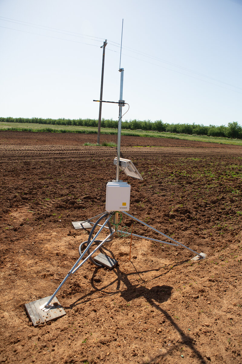 Environmental sensor deployed at ESF research plot