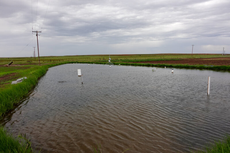 Groundwater recharge basin at ESF