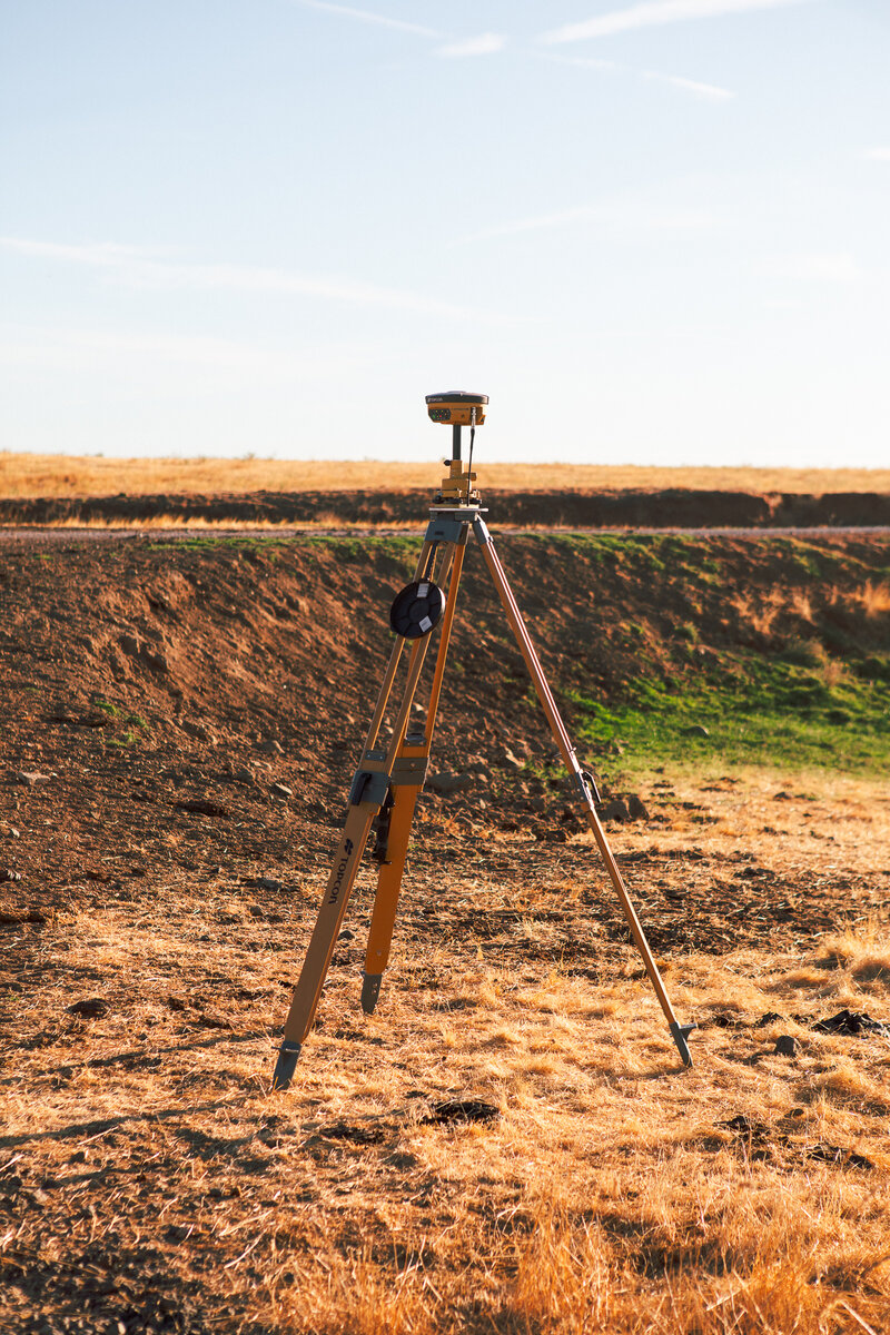 RTK GPS receiver on tripod at ESF for precision surveying