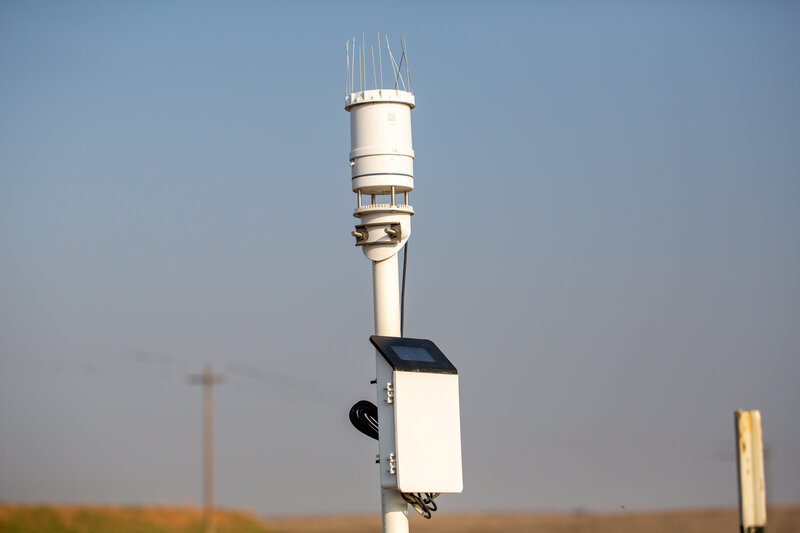 Weather station collecting environmental data